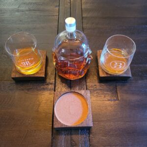 Bourbon Barrel Stave Coasters